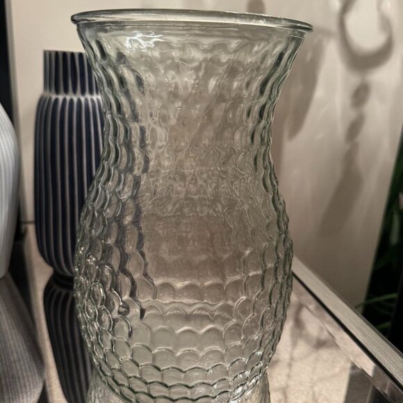 New Large Recycled Glass Vases 2 Two Beehive pattern - Picture 2 of 7
